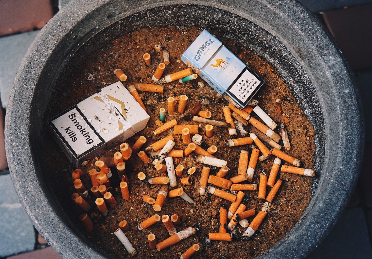 smoking, ashtray, cigarettes